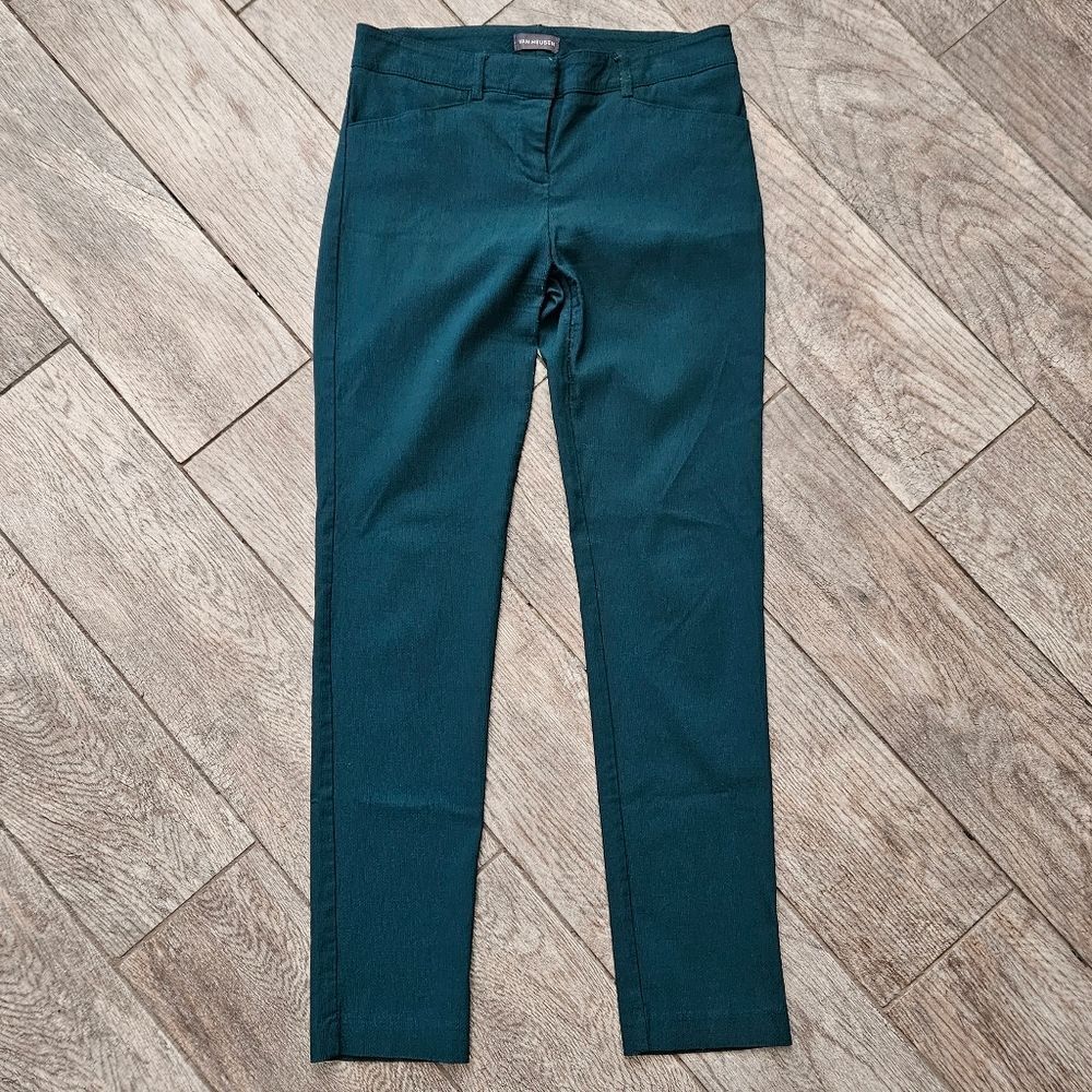 Van Heusen Teal Green Stretch Dress Pants Size 0